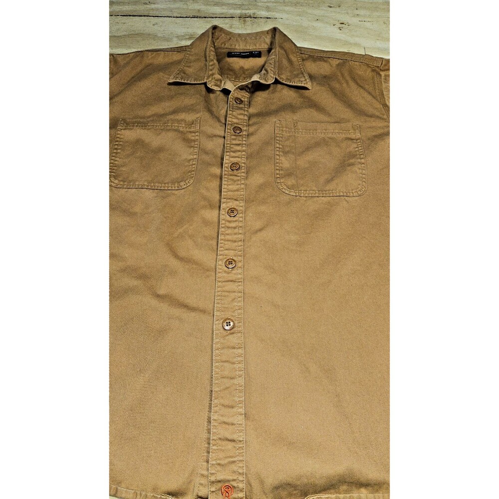 Jesse James Workwear Shirt Men 2XL Industrial Outdoor Button Down Brown Canvas - Picture 3 of 12